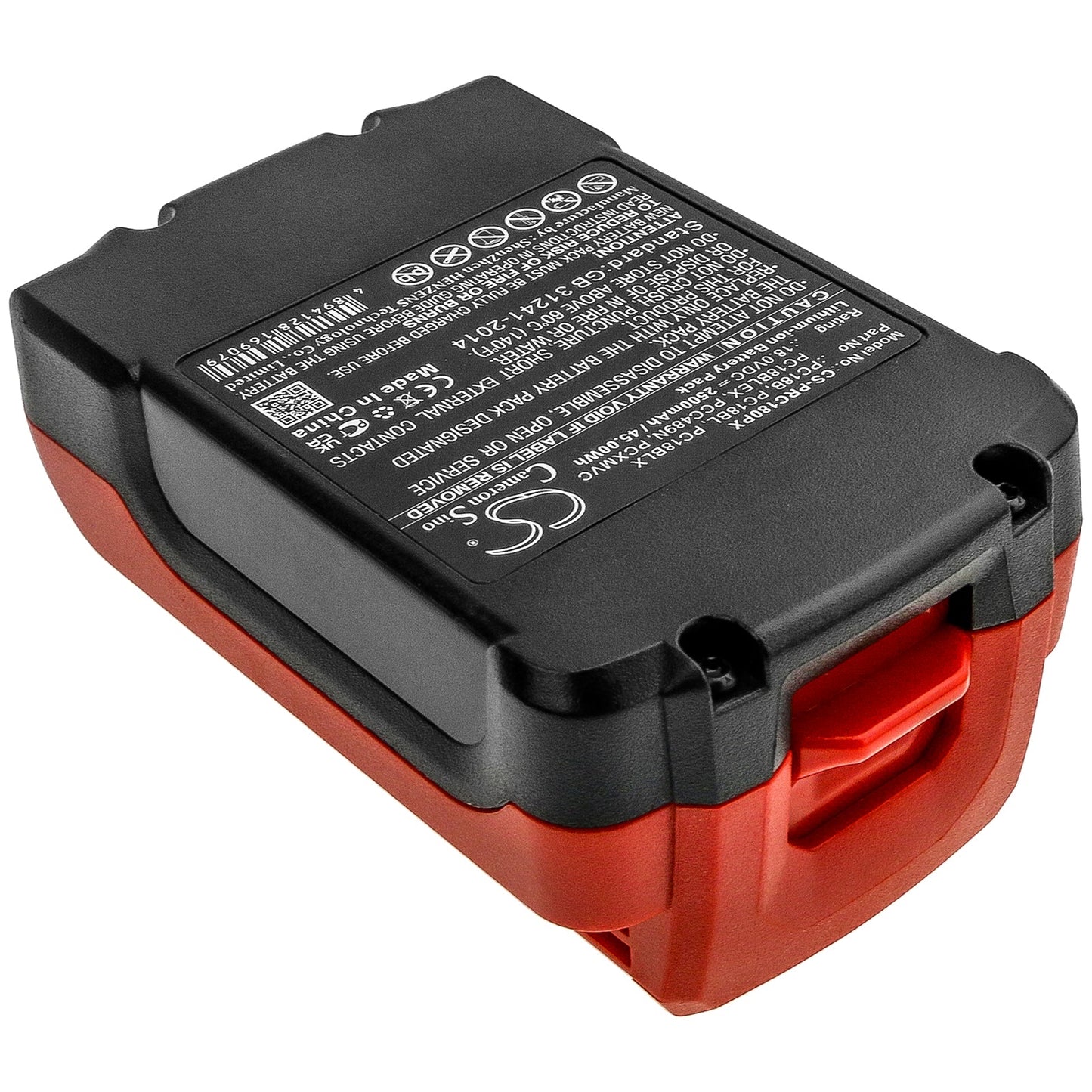 Replacement Battery for Porter Cable  PC1800D – Power Tools – 2500mAh / 45.00Wh / 18.0V
