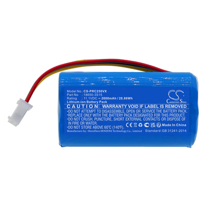 Replacement Battery for Pure Clean | Scarlett | CleanMate PUCRC25 – Vacuum – 2600mAh / 11.1V