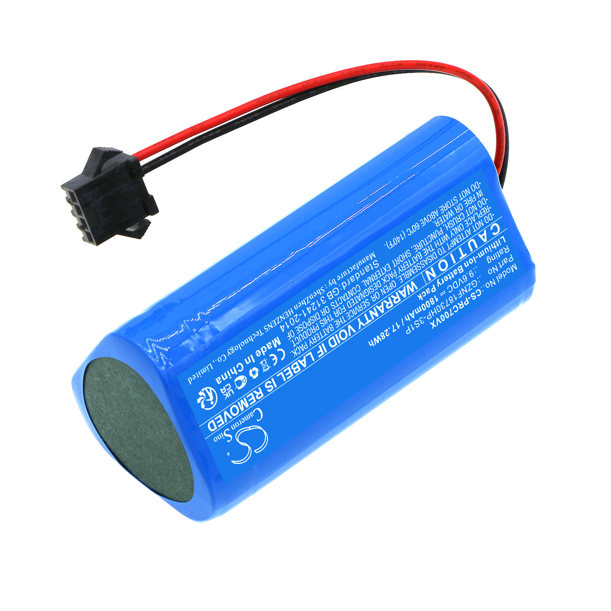 Replacement Battery for Pure Clean PUCRCX70 – Vacuum – 1800mAh / 9.6V