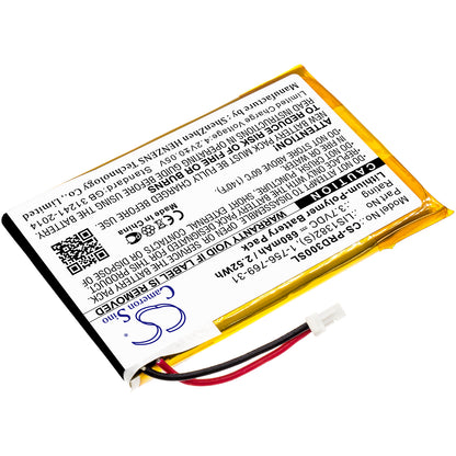 Replacement Battery for Sony PRS-300 – E-book, E-reader – 680mAh / 3.7V
