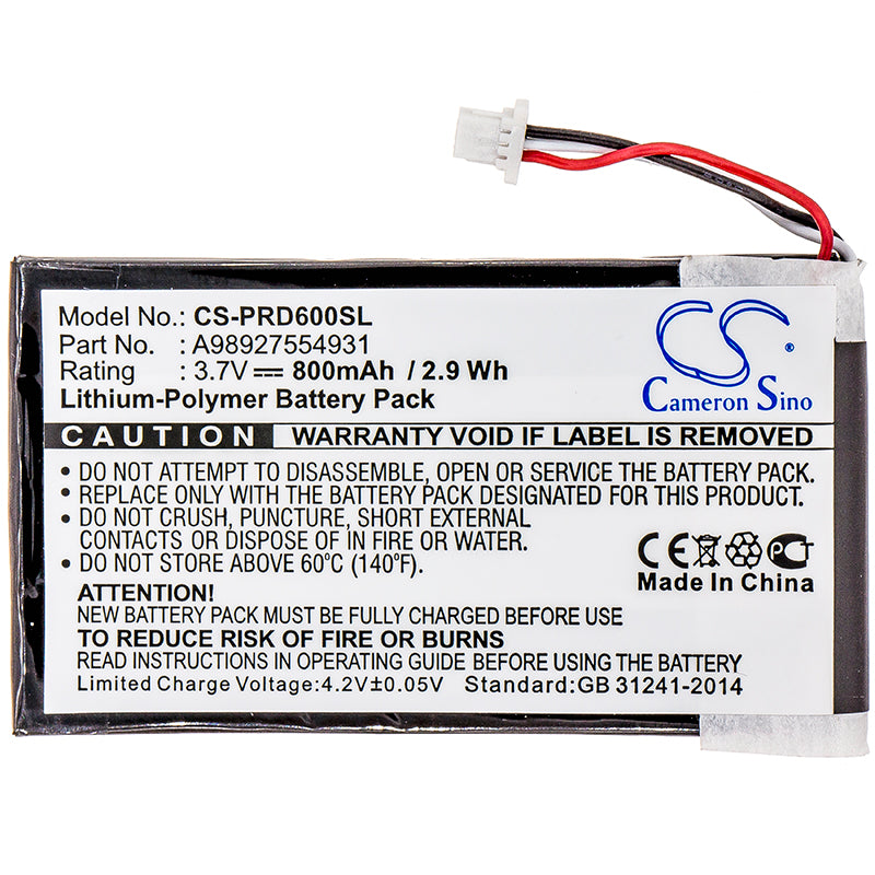 Replacement Battery for Sony PRS-600 – E-book, E-reader – 800mAh / 3.7V