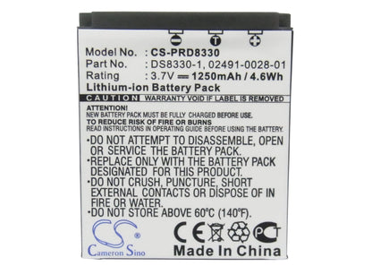 Replacement Battery for PRIMA  DS-588 – Camera – 1250mAh / 4.63Wh / 3.7V