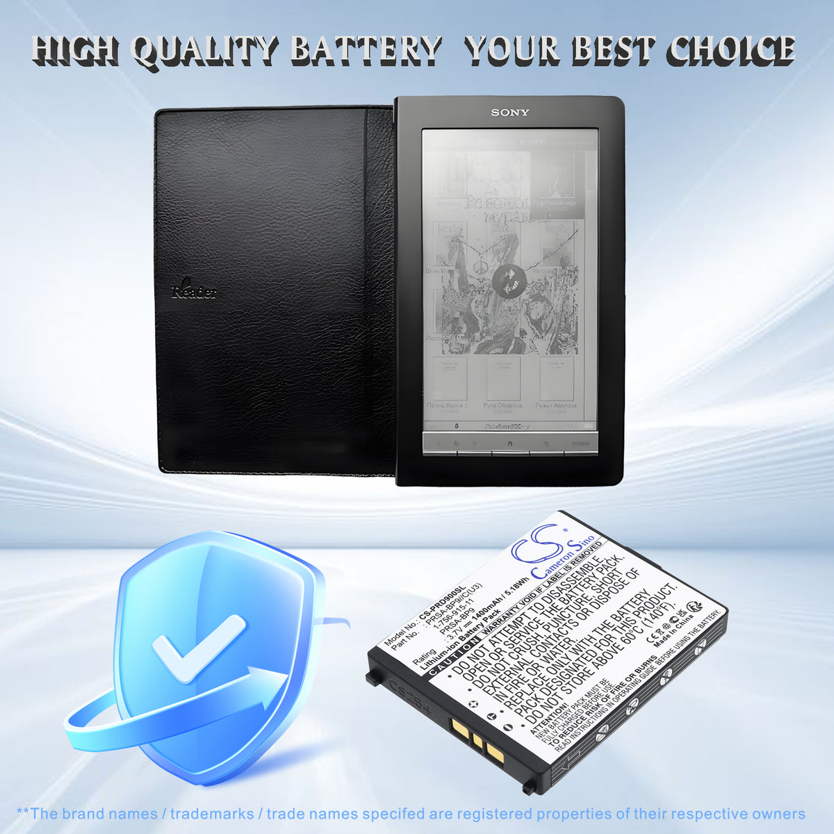 Replacement Battery for Sony Portable Reader PRS-900 – E-book, E-reader – 1400mAh / 3.7V