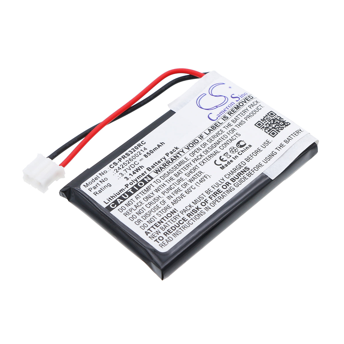 Replacement Battery for Philips PRESTIGO SRT9320 – Remote Control – 850mAh / 3.7V