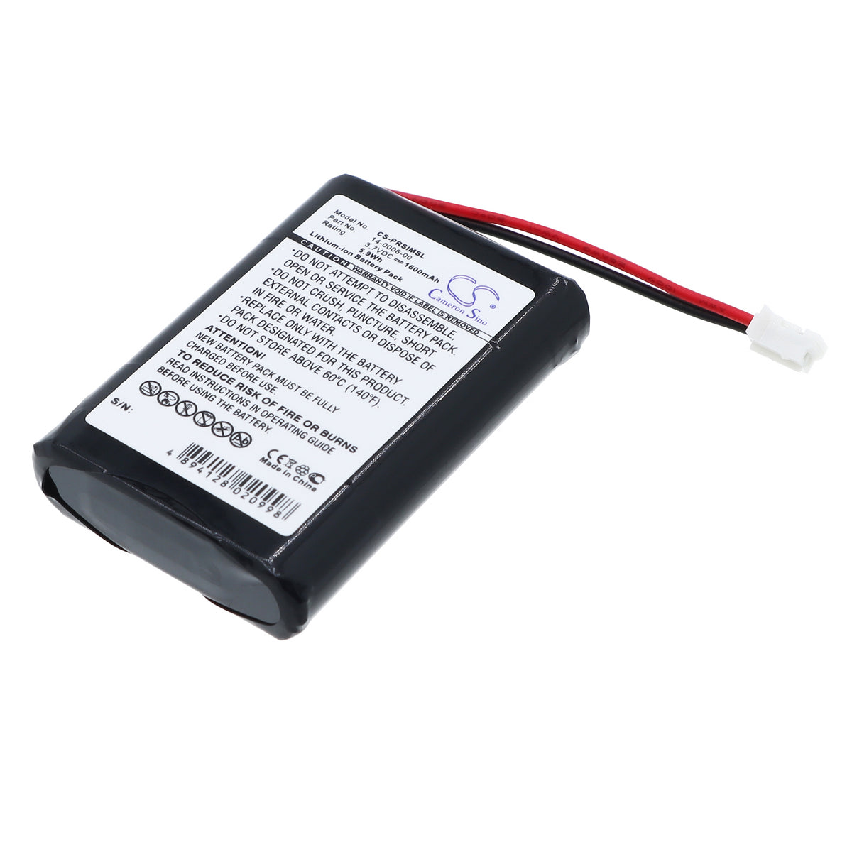 Replacement Battery for Palm Visor Prism – PDA, Pocket PC – 1600mAh / 3.7V