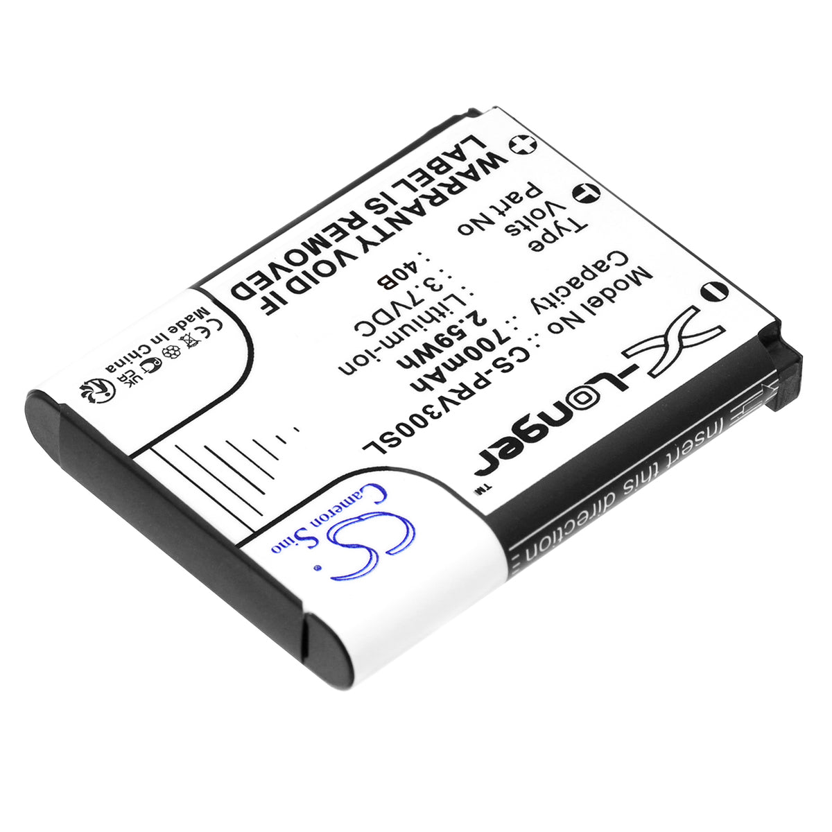 Replacement Battery for Prestigio RoadRunner 300 – Dashcam – 700mAh / 3.7V