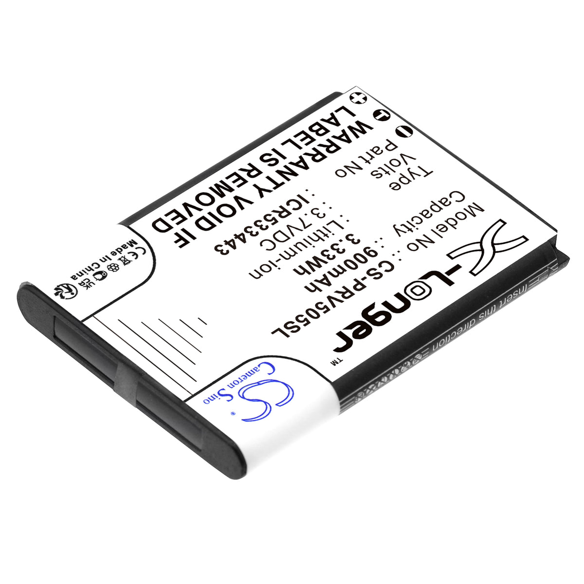 Replacement Battery for Prestigio RoadRunner 505 – Dashcam – 900mAh / 3.7V