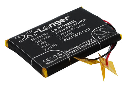 Replacement Battery for Prestigio  GeoVision 5850HDDVR – GPS, Navigator – 1100mAh / 4.07Wh / 3.7V