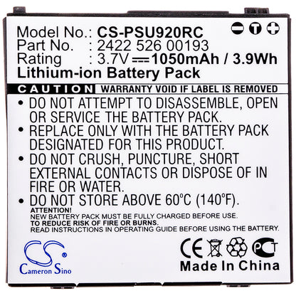 Replacement Battery for Philips Pronto TSU-9200 – Remote Control – 1050mAh / 3.7V