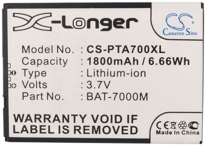 Replacement Battery for Sky  T100K – Mobile, SmartPhone – 1800mAh/6.66Wh / 3.7V