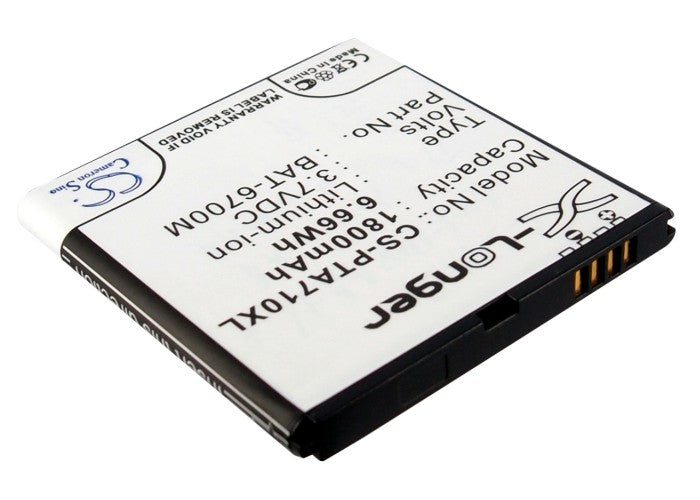Replacement Battery for Pantech  IM-A710 – Mobile, SmartPhone – 1800mAh/6.66Wh / 3.7V