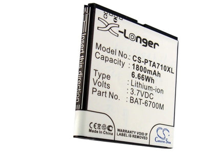 Replacement Battery for Sky  IM-A710 – Mobile, SmartPhone – 1800mAh/6.66Wh / 3.7V