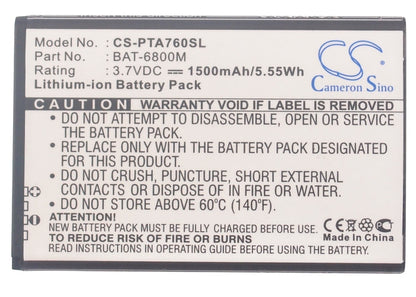 Replacement Battery for Pantech  IM-A760 – Mobile, SmartPhone – 1500mAh/5.55Wh / 3.7V
