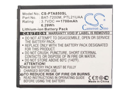 Replacement Battery for Pantech  IM-A810S – Mobile, SmartPhone – 1700mAh / 6.29Wh / 3.7V