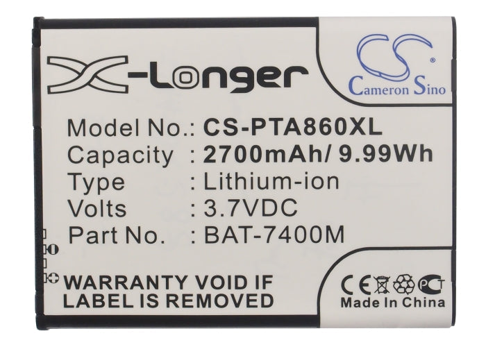 Replacement Battery for Pantech  A860S 4G – Mobile, SmartPhone – 2700mAh/9.99Wh / 3.7V