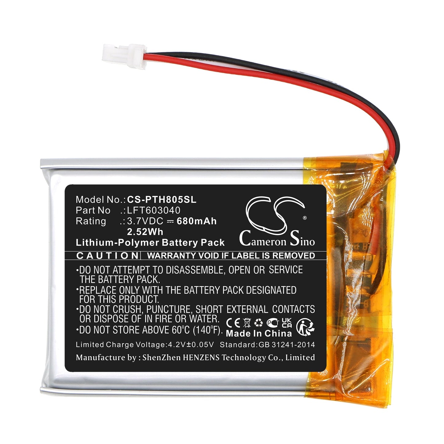 Replacement Battery for Philips  TAPH805 – Wireless Headset – 680mAh / 2.52Wh / 3.7V