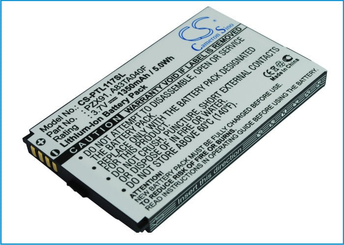 Replacement Battery for Pharos  PZX91 – Mobile, SmartPhone – 1350mAh / 5.0Wh / 3.7V