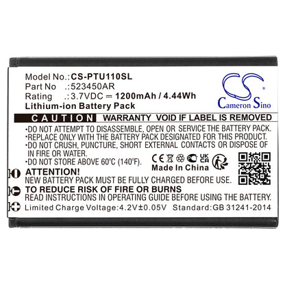 Replacement Battery for Techniphone  ISI 2 – Mobile, SmartPhone – 1200mAh / 4.44Wh / 3.7V