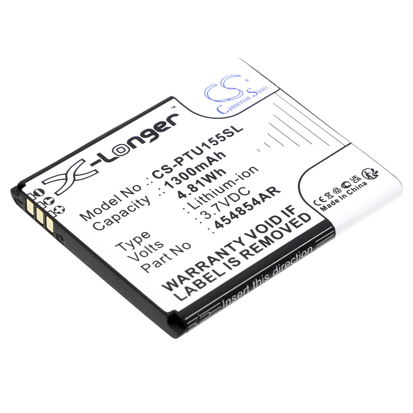 Replacement Battery for Panasonic KX-TU150 – Mobile, SmartPhone – 1300mAh / 3.7V - image 1