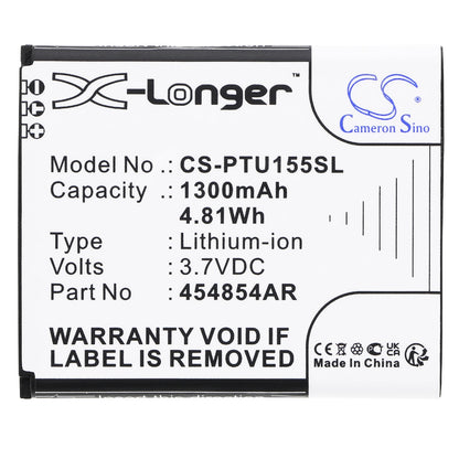 Replacement Battery for Panasonic  KX-TU150 – Mobile, SmartPhone – 1300mAh / 4.81Wh / 3.7V