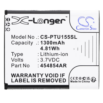 Replacement Battery for Panasonic KX-TU150 – Mobile, SmartPhone – 1300mAh / 3.7V