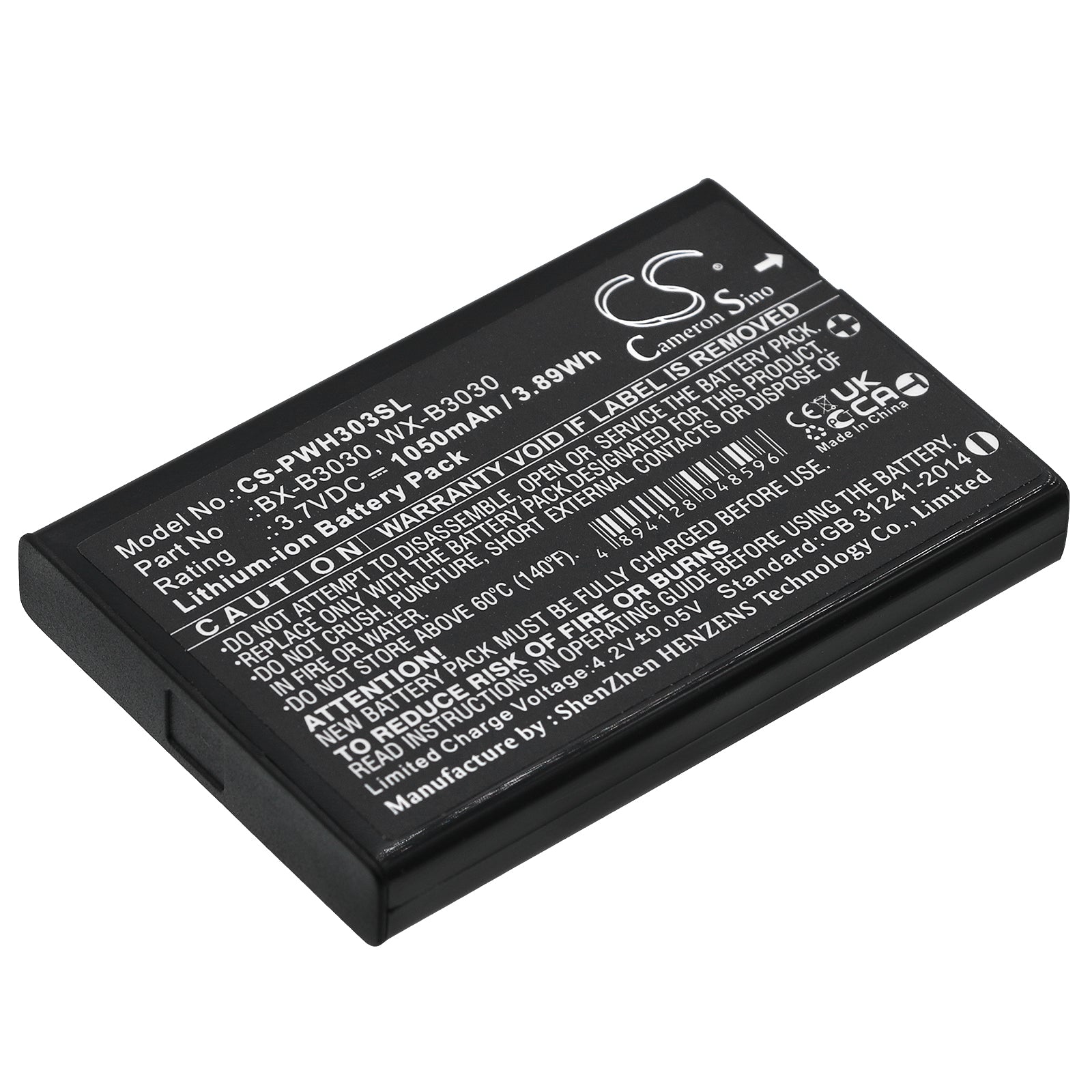 Replacement Battery for Panasonic | Listen Technologies WX-H3030 – Wireless Headset – 1050mAh / 3.7V - image 1