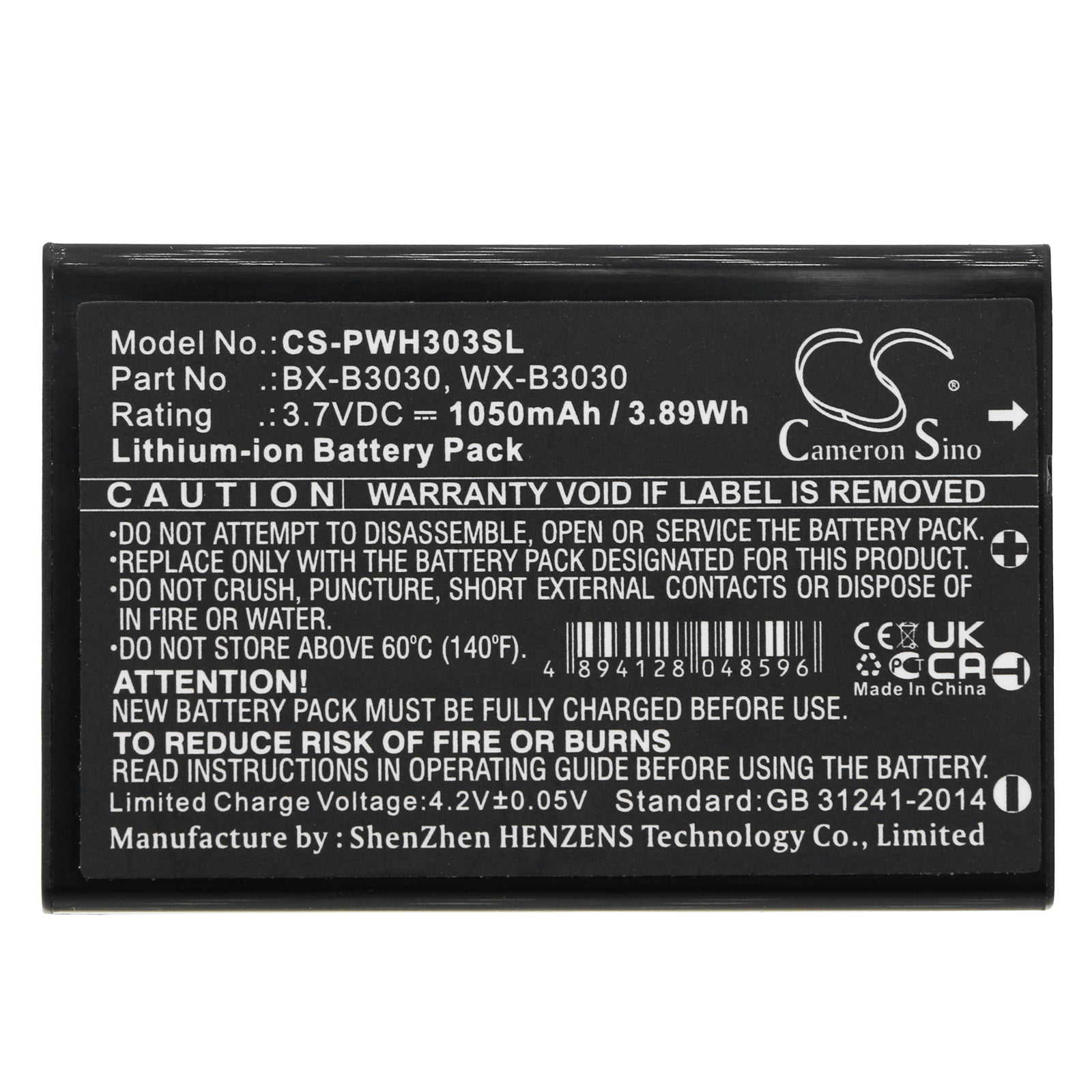 Replacement Battery for Panasonic | Listen Technologies WX-H3030 – Wireless Headset – 1050mAh / 3.7V - image 3