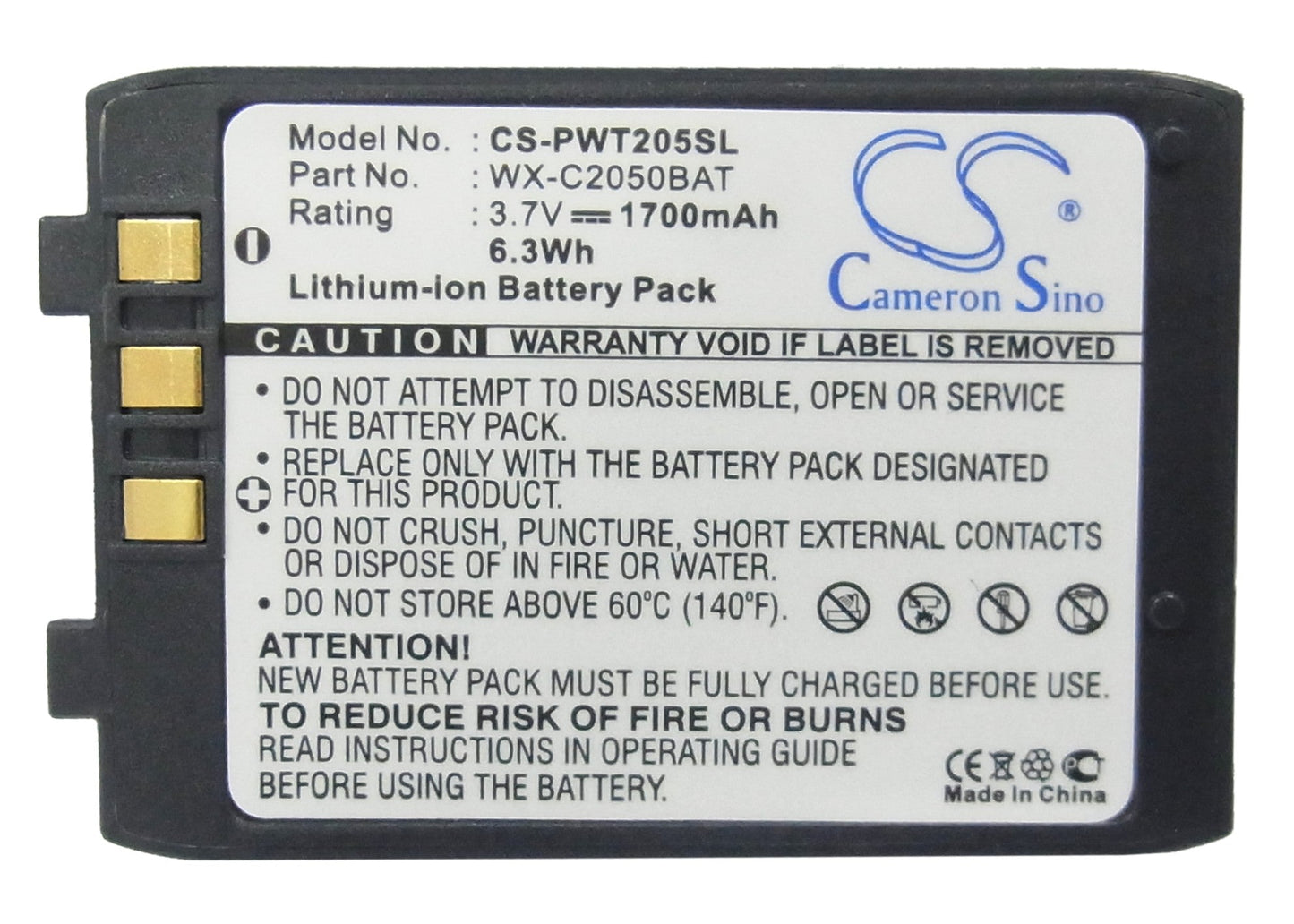 Replacement Battery for Panasonic  Attune Aio 2050 – Wireless Headset – 1700mAh / 6.29Wh / 3.7V