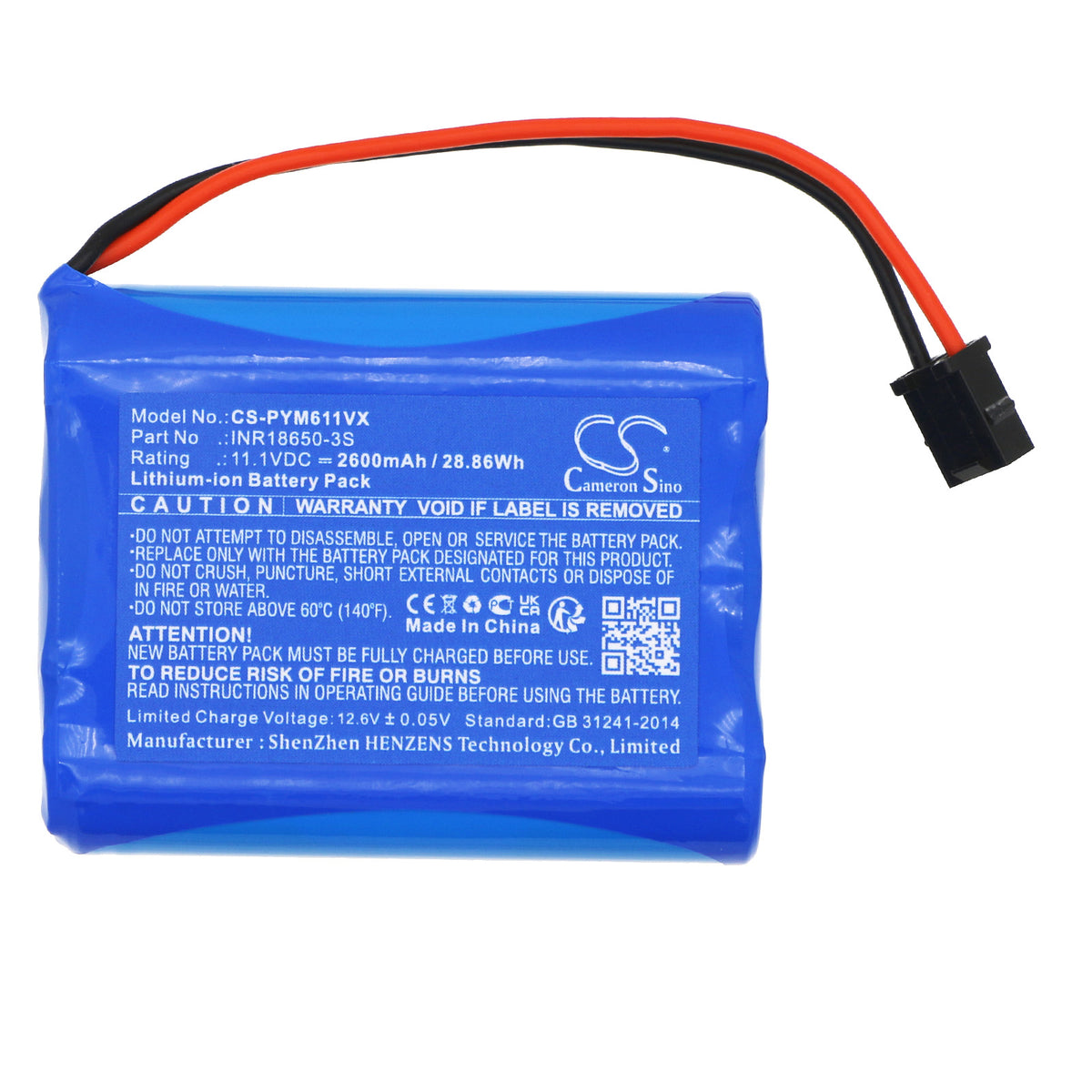 Replacement Battery for Puppyoo V-M611 – Vacuum – 2600mAh / 11.1V