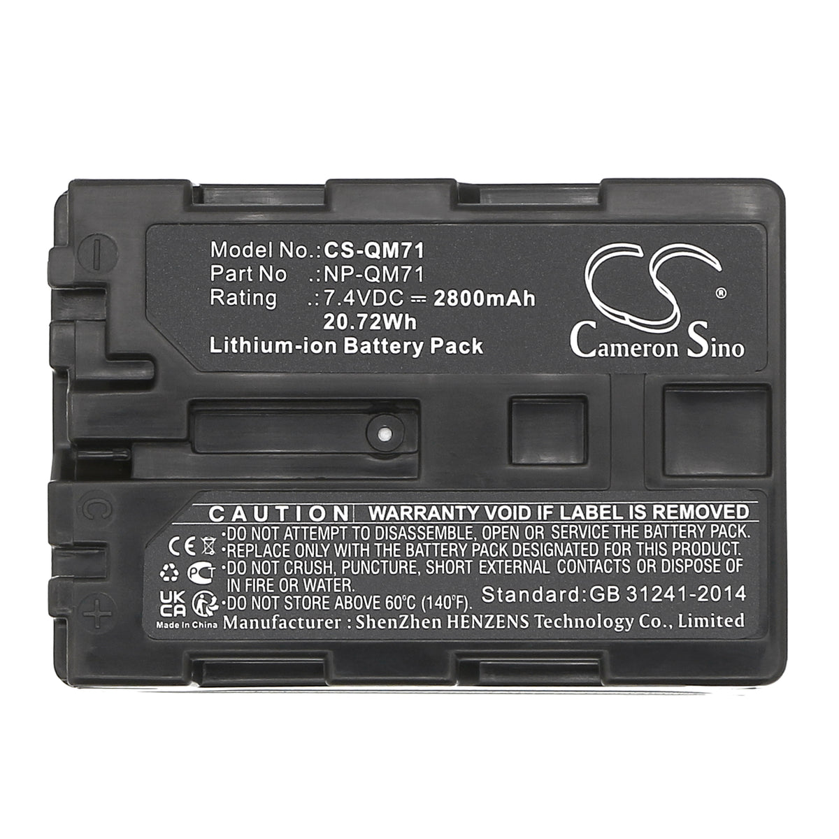 Replacement Battery for Sony CCD-TRV108 – Camera – 2800mAh / 7.4V