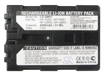 Replacement Battery for Sony CCD-TRV108 – Camera – 4200mAh / 7.4V