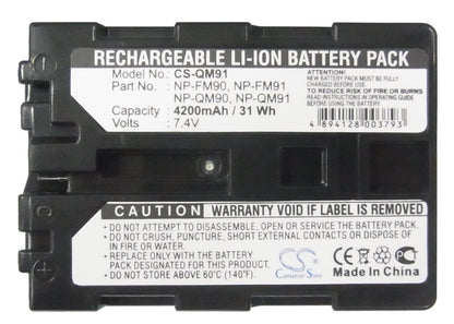 Replacement Battery for Sony  CCD-TRV108 – Camera – 4200mAh / 31.08Wh / 7.4V