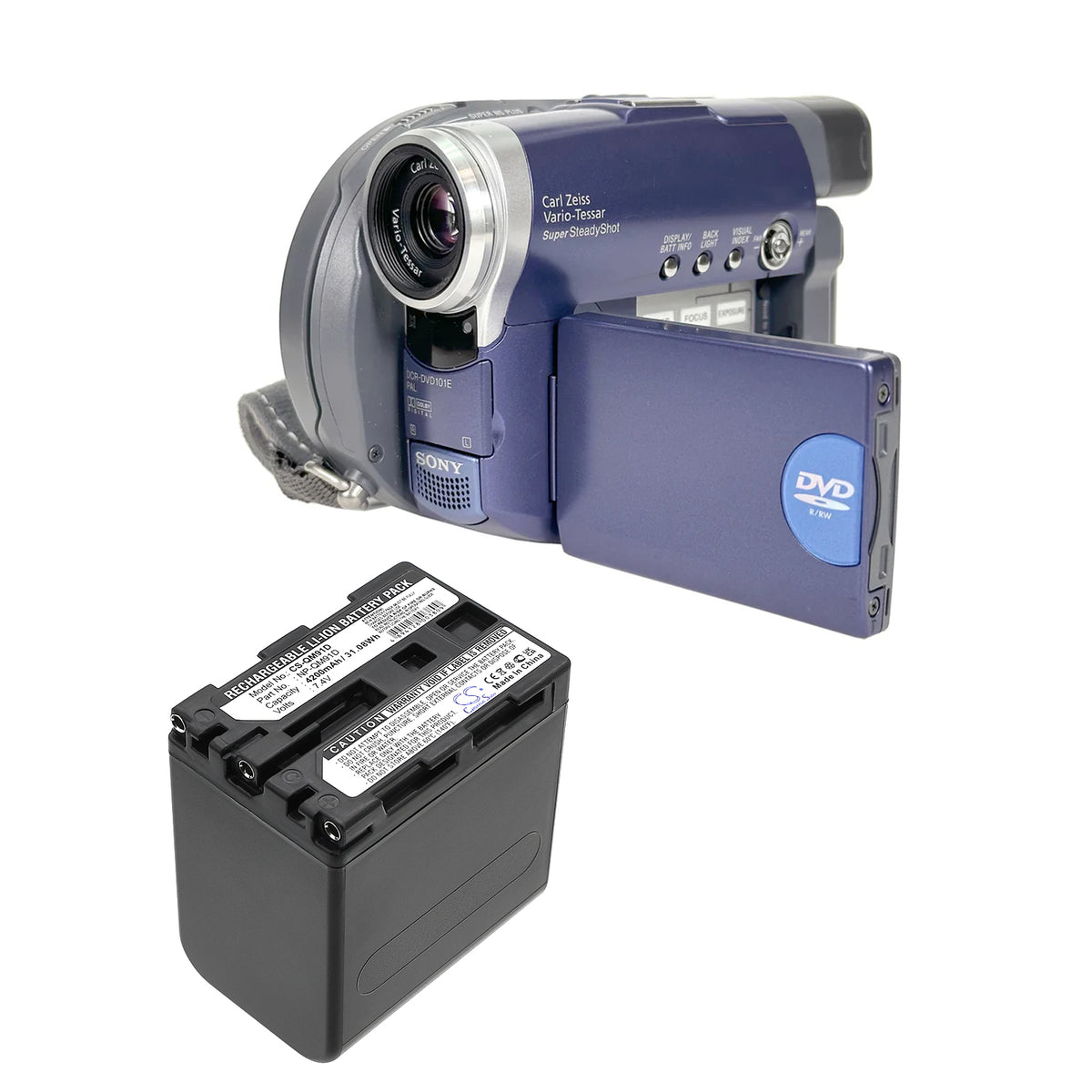 Replacement Battery for Sony DCR-DVD101 – Camera – 4200mAh / 7.4V