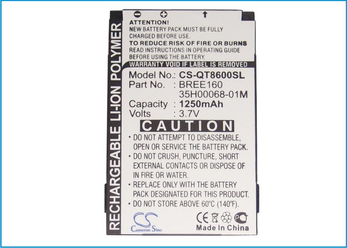 Replacement Battery for Orange  SPV C700 – Mobile, SmartPhone – 1250mAh / 4.63Wh / 3.7V