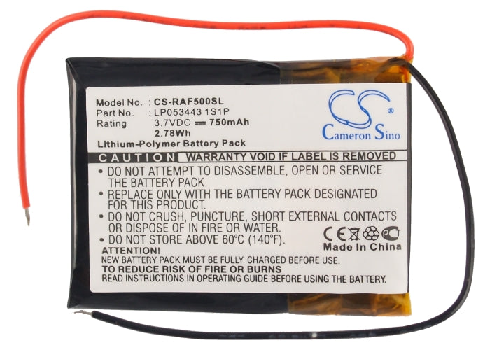 Replacement Battery for RAC  5000 WIDE – GPS, Navigator – 750mAh/2.78Wh / 3.7V