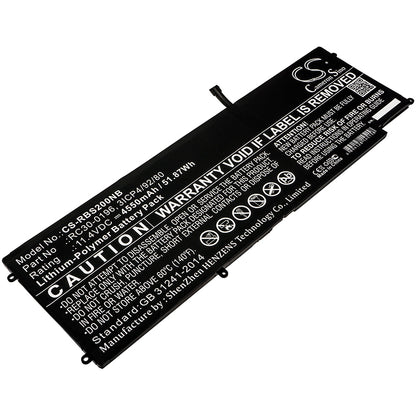 Replacement Battery for Razer Blade Stealth 2016 V2 – Notebook, Laptop – 4550mAh / 11.4V - image 1