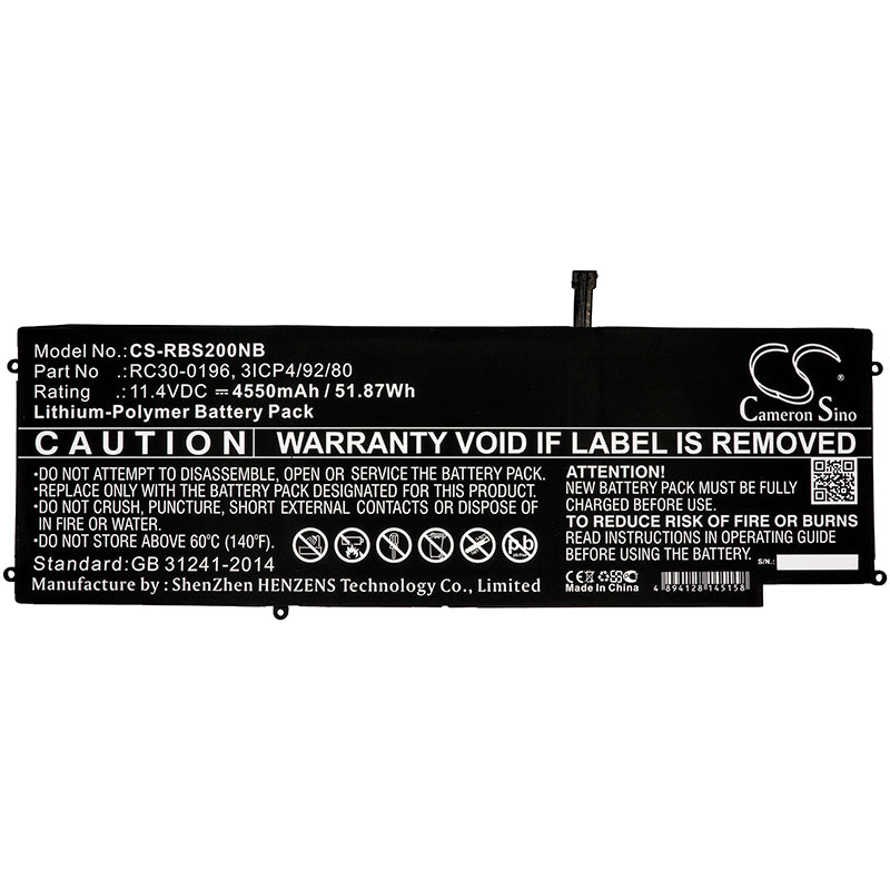 Replacement Battery for Razer Blade Stealth 2016 V2 – Notebook, Laptop – 4550mAh / 11.4V - image 3