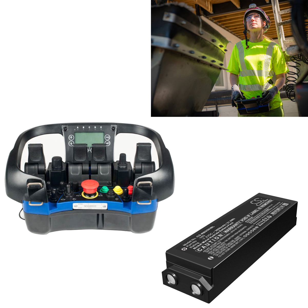 Replacement Battery for Scanreco 590 – Crane Remote Control – 3000mAh / 7.2V