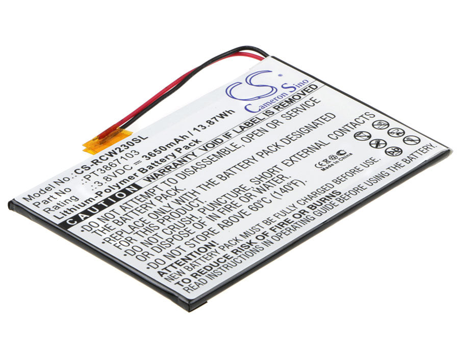 Replacement Battery for RCA RCT6272W23 – Tablet – 3650mAh / 3.8V - image 1
