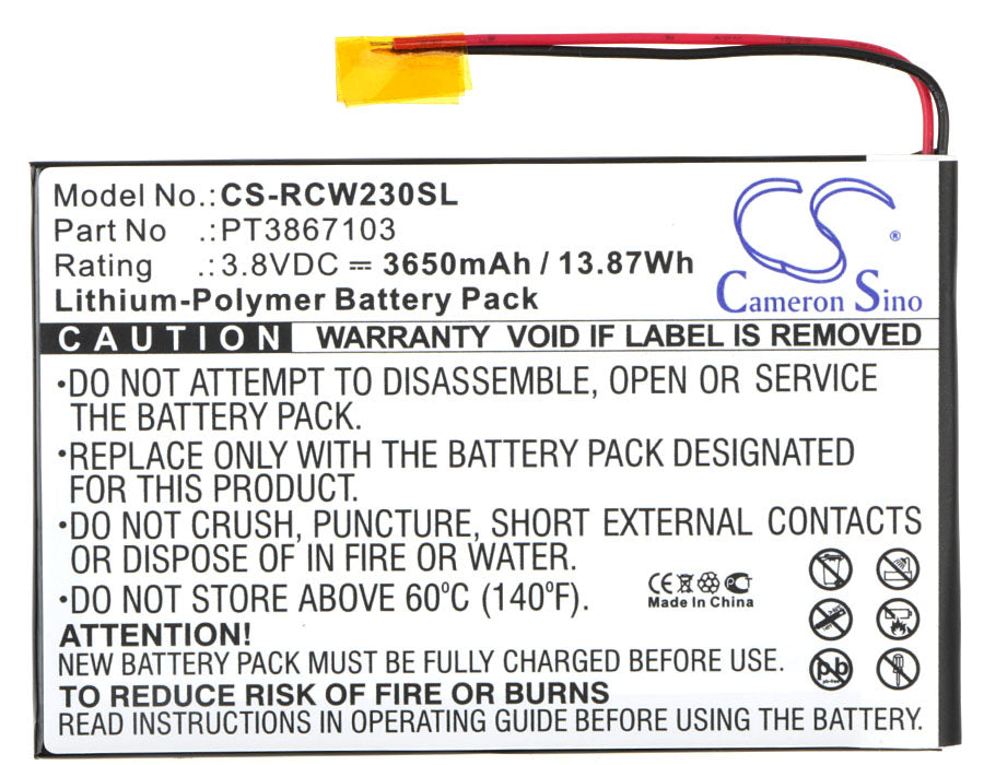 Replacement Battery for RCA RCT6272W23 – Tablet – 3650mAh / 3.8V - image 5