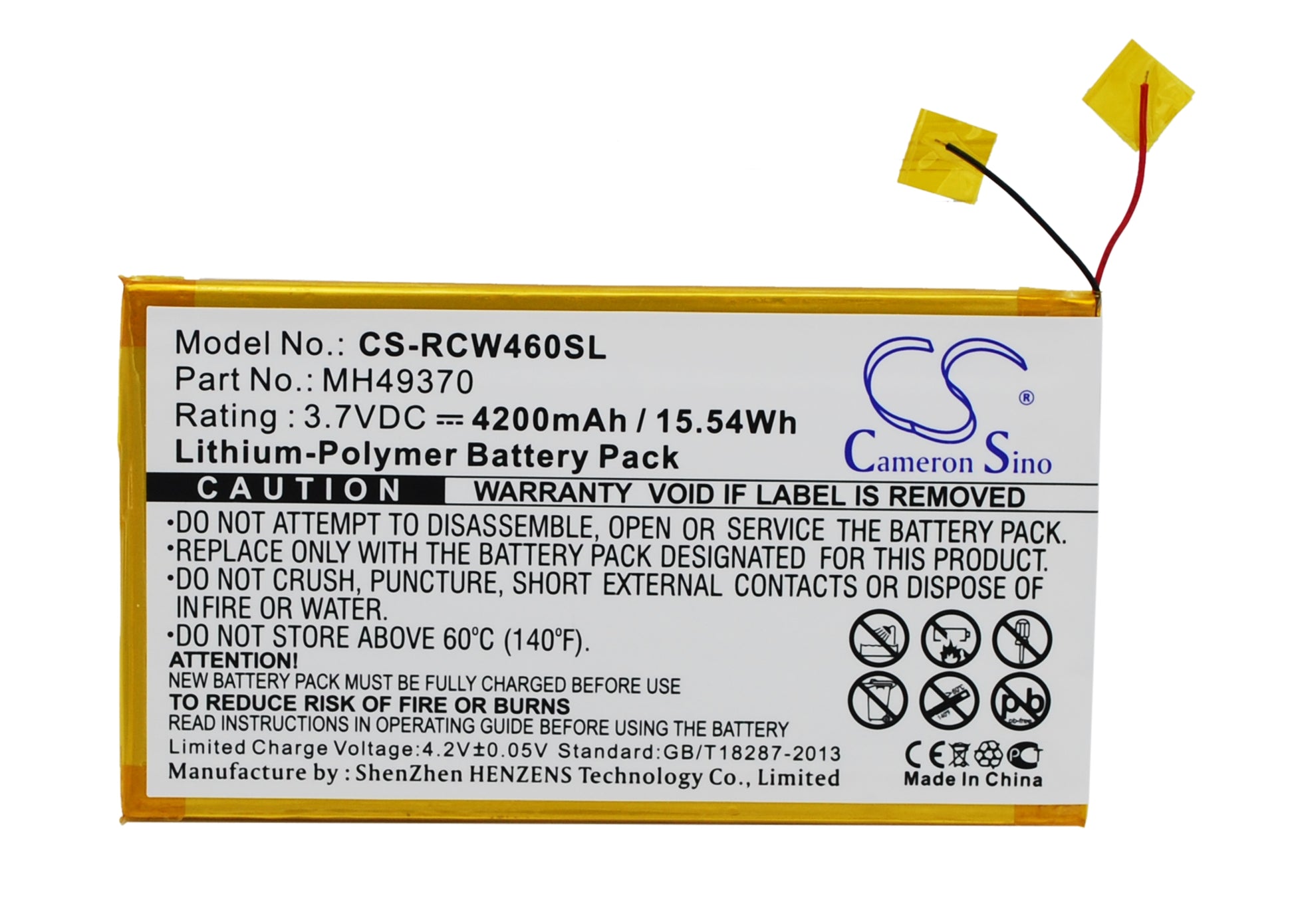 Replacement Battery for RCA RCT6203W46 – Tablet – 4200mAh / 3.7V - image 1