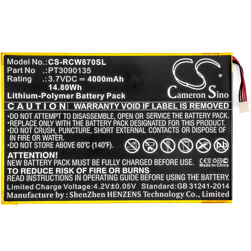 Replacement Battery for RCA Galileo Pro 11.5" – Tablet – 4000mAh / 3.7V - image 3