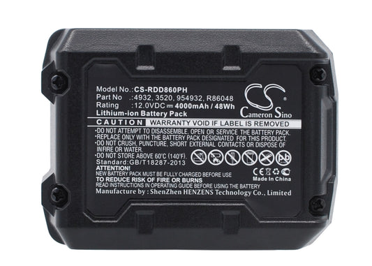 Replacement Battery for Ridgid | AEG R8223400 – Power Tool – 4000mAh / 12V