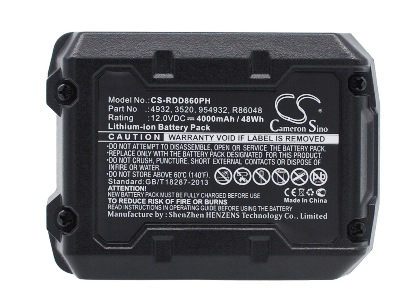 Replacement Battery for AEG  BBS 12C – Power Tools – 4000mAh / 48.00Wh / 12.0V