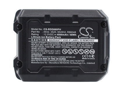 Replacement Battery for AEG  BBS 12C – Power Tools – 4000mAh / 48.00Wh / 12.0V