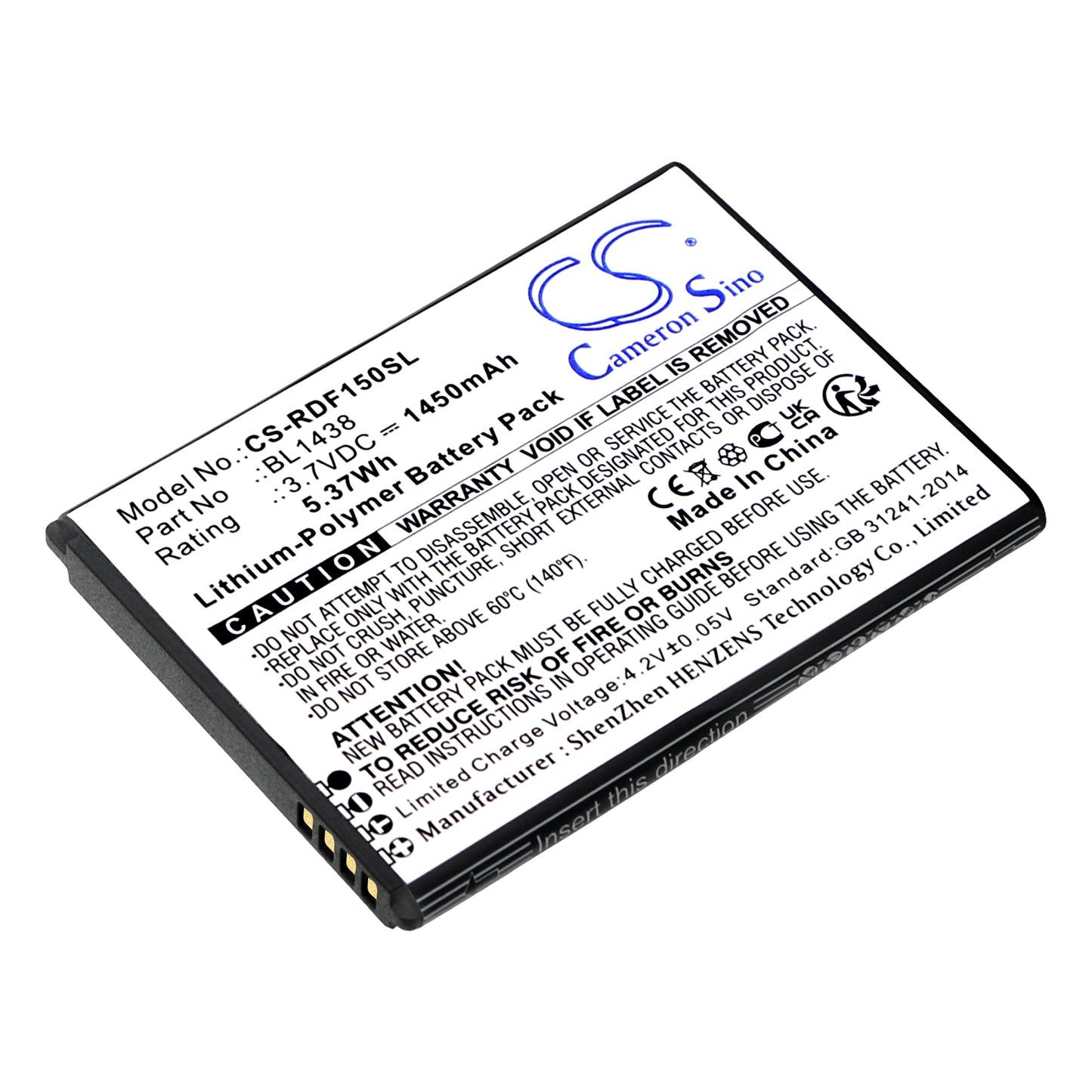 Replacement Battery for R3Di Bright Flip – Mobile, SmartPhone – 1450mAh / 3.7V - image 1