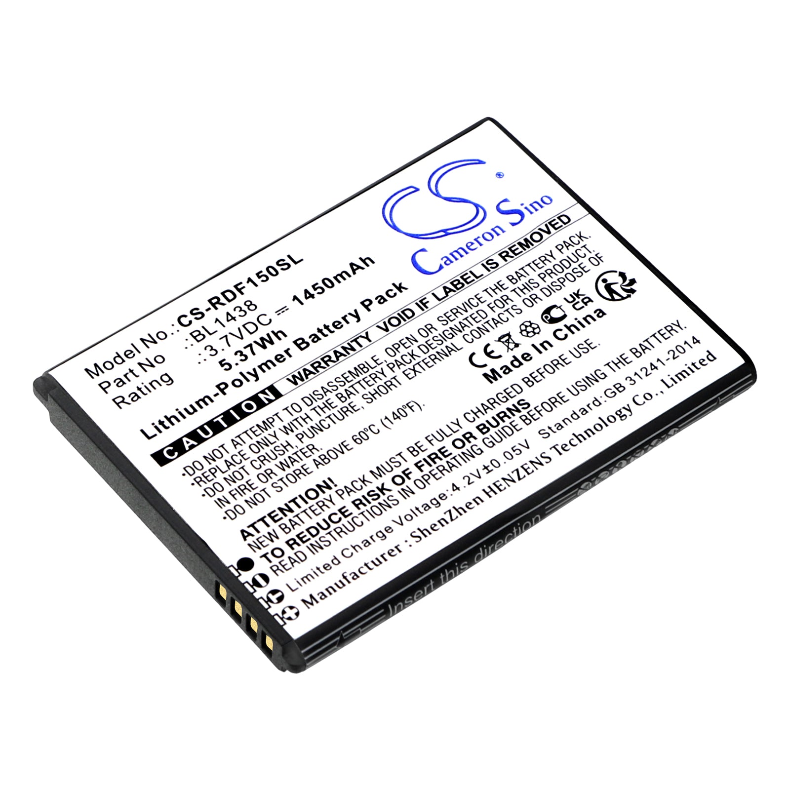 Replacement Battery for R3Di Bright Flip – Mobile, SmartPhone – 1450mAh / 3.7V - image 1