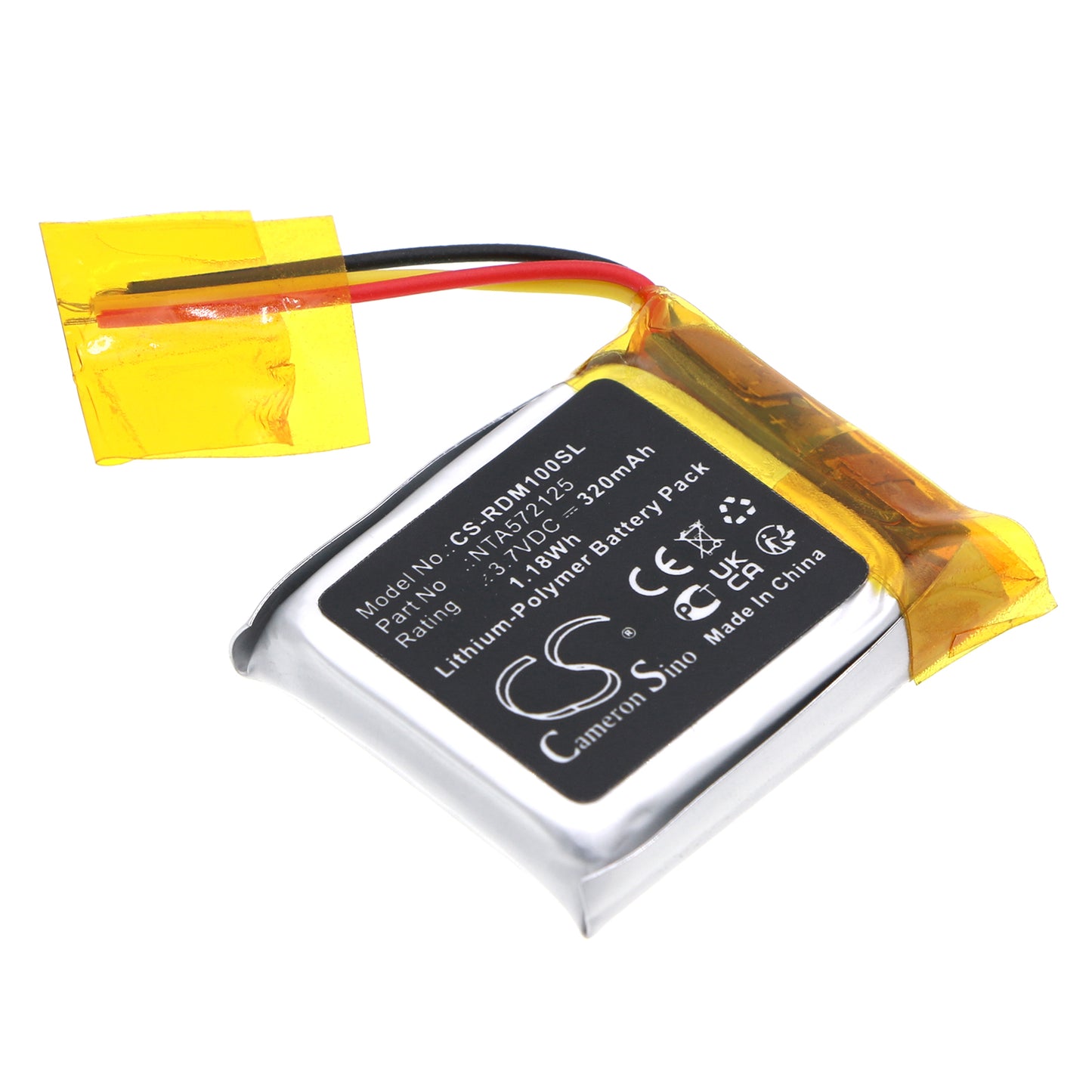 Replacement Battery for Rode GO Receiver – Wireless Headset – 320mAh / 3.7V - image 1