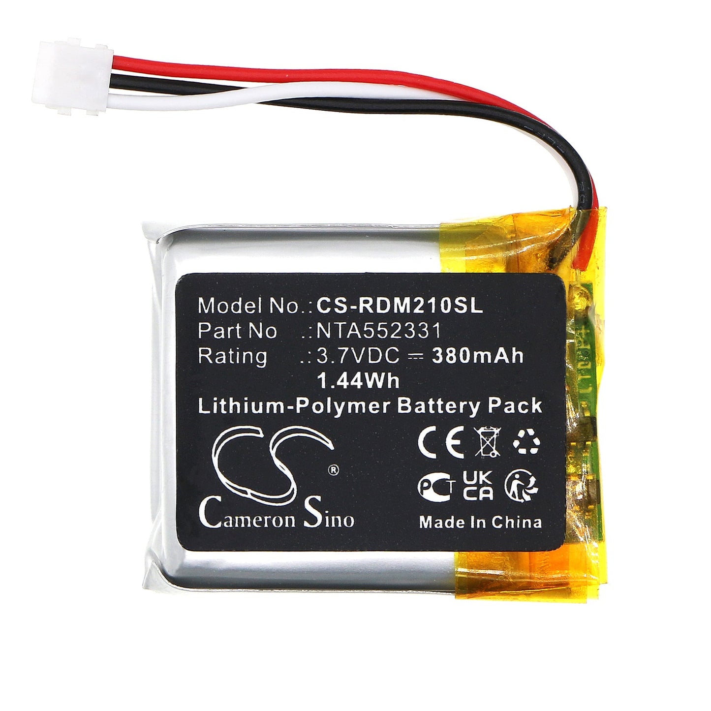 Replacement Battery for Rode  Wireless Go II – Wireless Headset – 380mAh / 1.44Wh / 3.8V