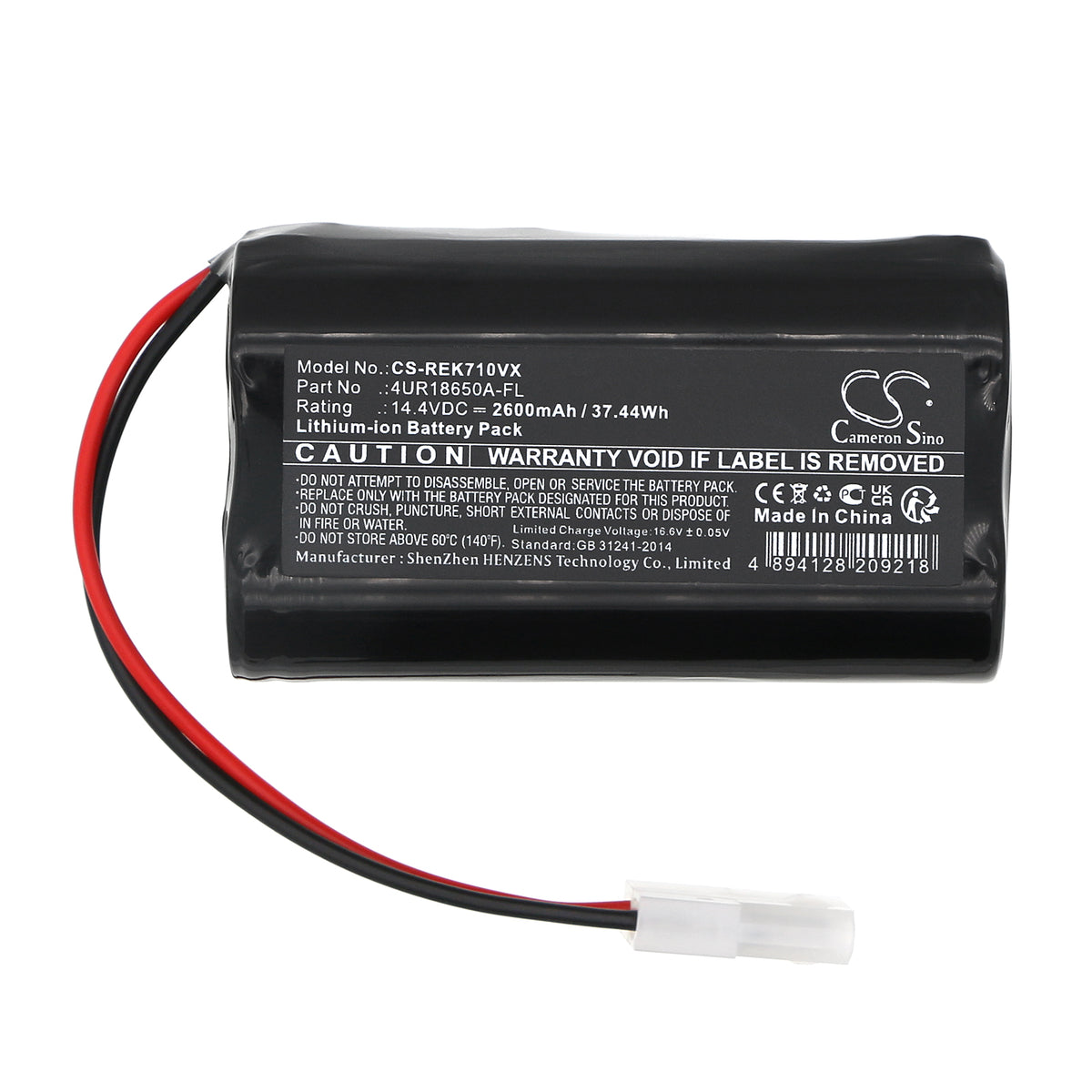 Replacement Battery for RobZone | Elektronika | Greenworks Roomy Gold – Vacuum – 2600mAh / 14.4V